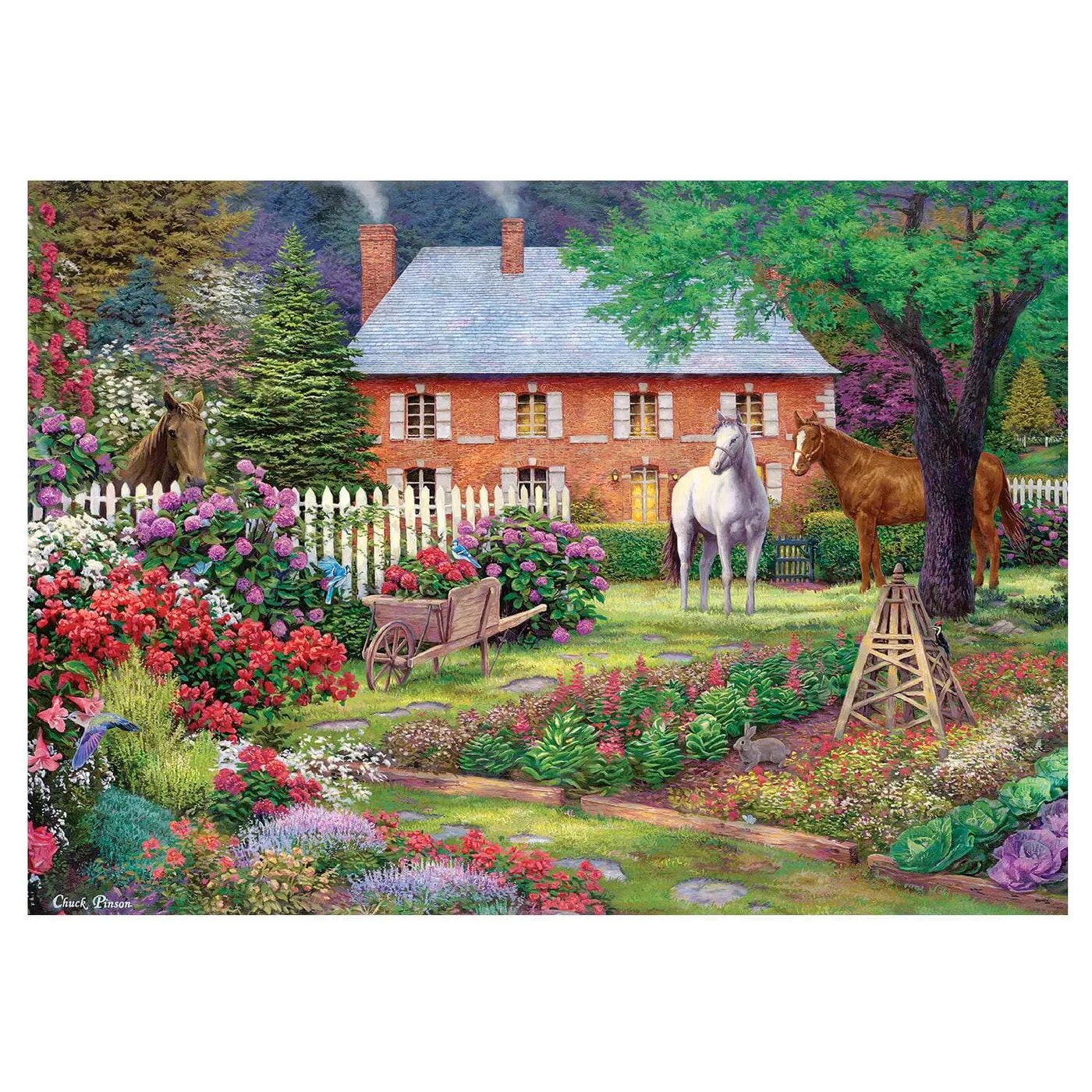 Пазл-1500 Лошади в саду Art Puzzle - фото №5