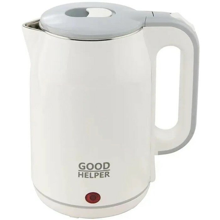 GOODHELPER Чайник электрический GOODHELPER KPS-184C, пластик, колба металл, 1.8 л, 1500 Вт, белый