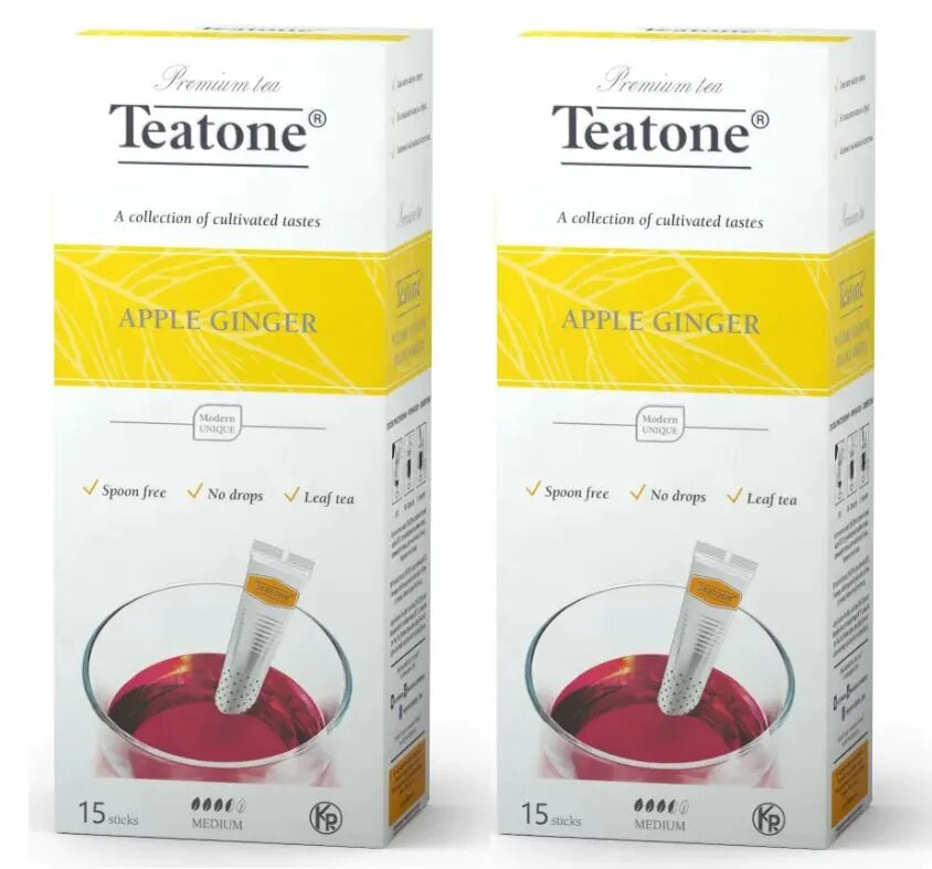 Чай черный с ароматом тропических фруктов Teatone 15 стиков - 2 штуки