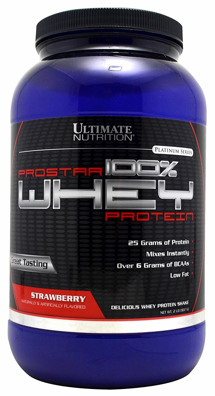 Протеин Ultimate Nutrition ProStar Whey 900г Клубника