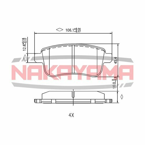 Колодки тормозные дисковые Nakayama HP8525NY