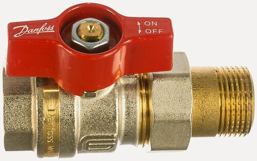 Изображение товара Кран шаровый DANFOSS BVR-F, запорный, проходной запорный, 1/2", внутренняя резьба [065b8203]