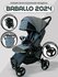 Прогулочная коляска Baballo Future 2024 Бабало серый на черной ра...