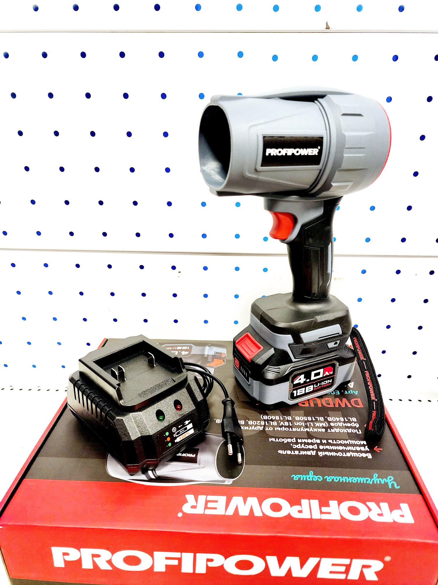 Аккумуляторная воздуходувка Profipower MKBUB-18V "Tornado" 18В 1*4Ач+зу коробка Е0225