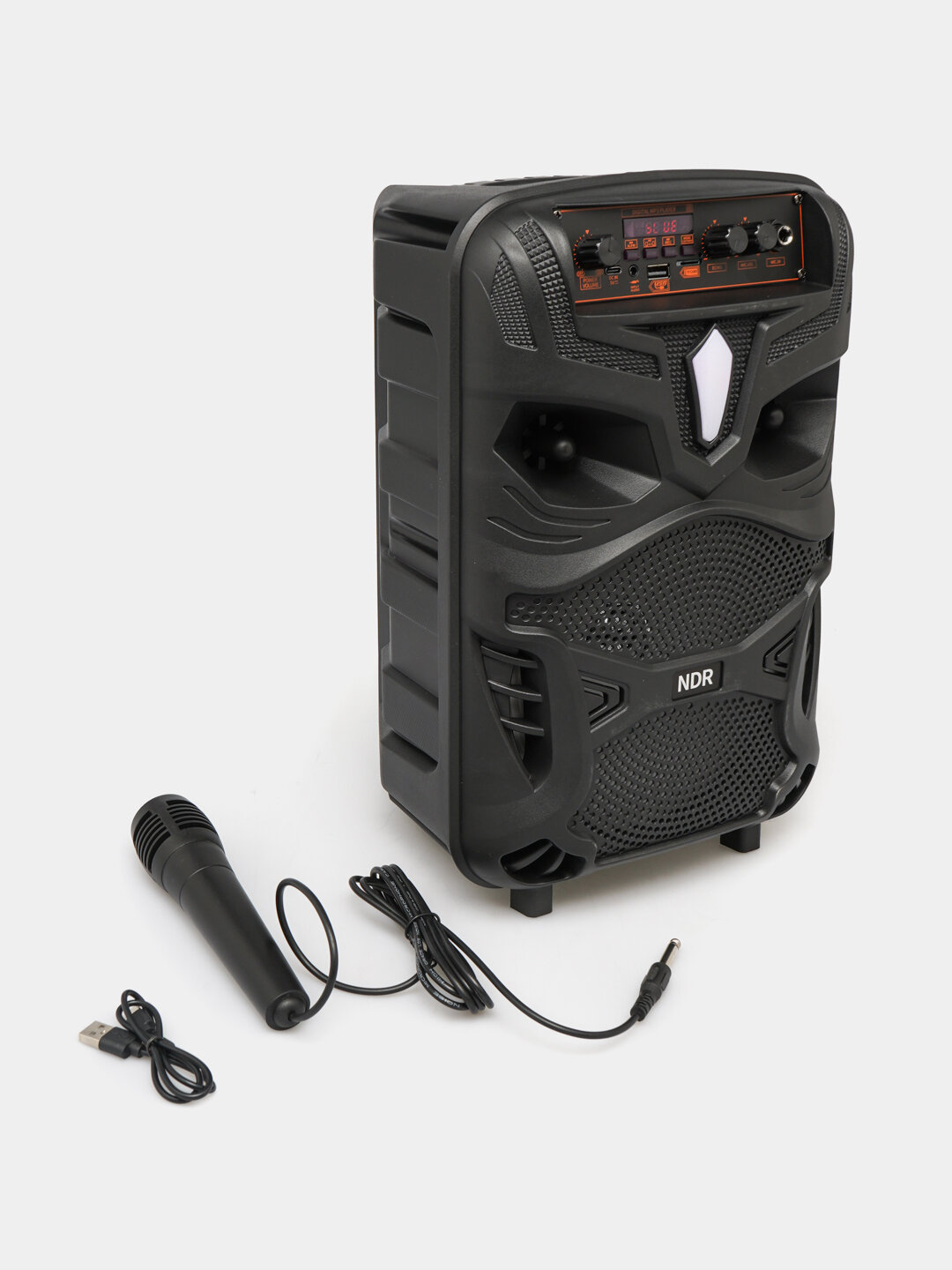 Беспроводная Bluetooth мощная колонка-чемоданчик NDR p55 Dance BOX с микрофоном для караоке — фото 1