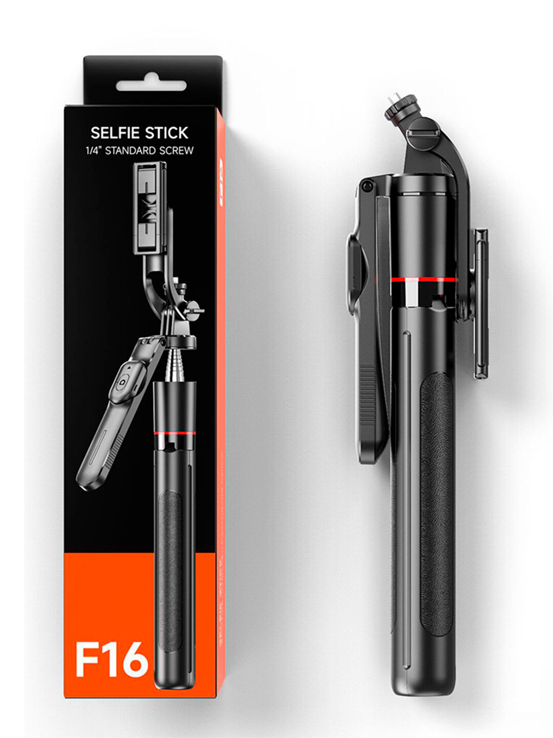 Селфи-палка-трипод F16 с пультом, 360° вращение, выдвижная до 1708 мм, Bluetooth, для смартфонов