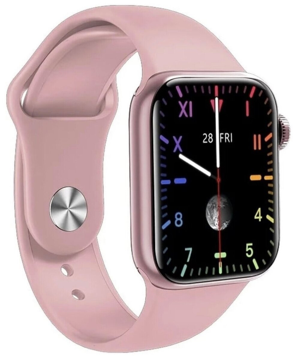 Умные часы SMART WATCH WRIST New PREMIUM VERSION series 8 розовые