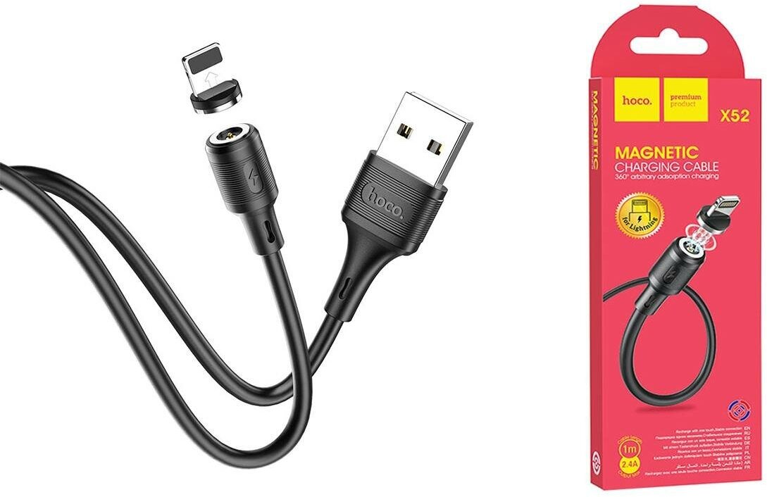 Кабель Hoco X52 USB-Lightning (2.4 А) 1 м, черный - фотография № 14