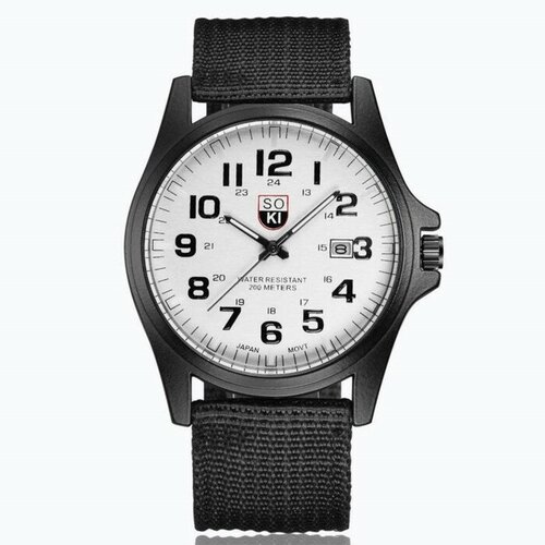 Наручные часы мужские, d-3.8 см, ремешок l-2.1 см, ширина 2 см, белый