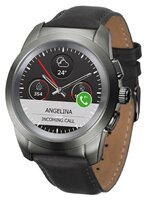 Часы MyKronoz ZeTime Premium Regular brushed titanium black flat leather