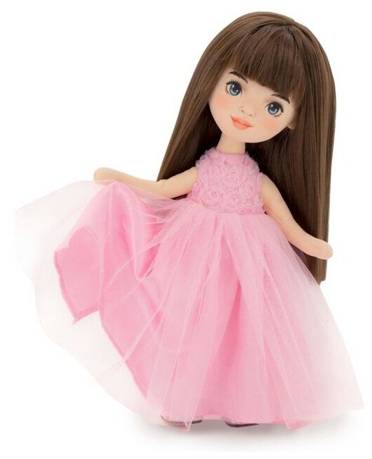 Orange Toys Мягкая кукла «Sophie в розовом платье с розочками», 32 см