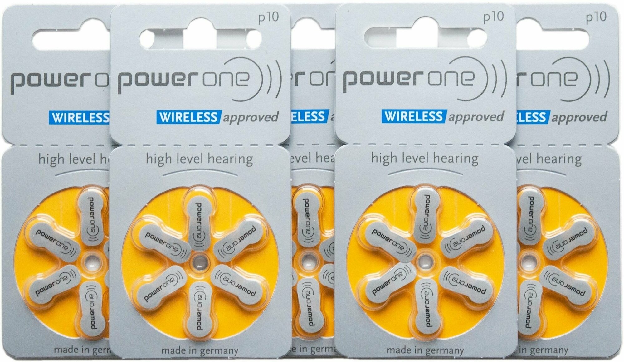 Батарейки для слуховых аппаратов power One ZA10, 30 шт