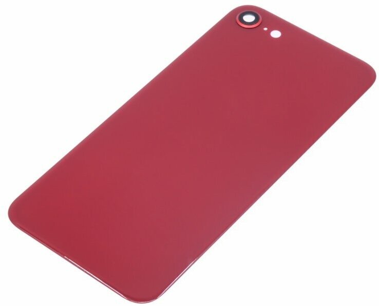 Задняя крышка для Apple iPhone 8 (в сборе со стеклом камеры) красный AAA