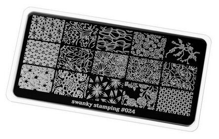 Swanky Stamping пластина 024 12 х 6 см black