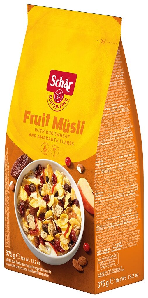 Dr. Schar Мюсли фруктовые "Fruit musli", 375г - фотография № 4