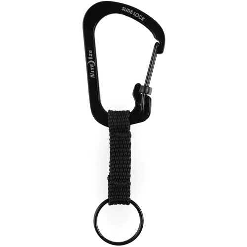 Брелок Nite Ize SlideLock Key Ring Stainless Steel, черный nite ize s biner dual carabiner stainless steel 5 stainless