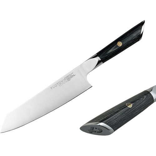 Японский шеф-нож Кирицуке — «Kiritsuke» 20 см. для приготовления овощей, рыбы, филе. Fermin. Сталь 1.4116, Pakka wood. Фруктовый нож в подарок!