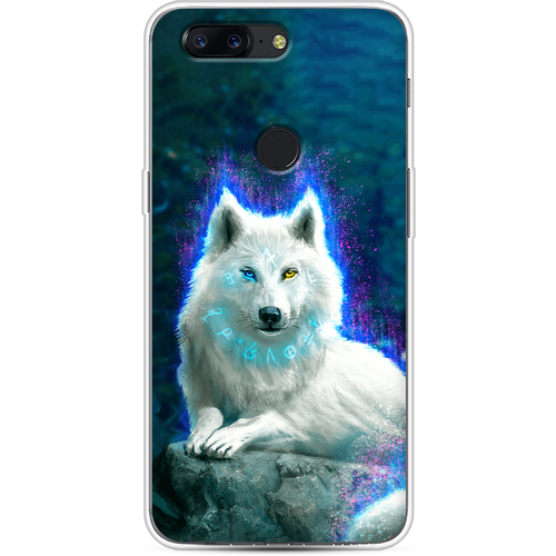 Силиконовый чехол на OnePlus 5T / ВанПлюс 5Т Белоснежный волк