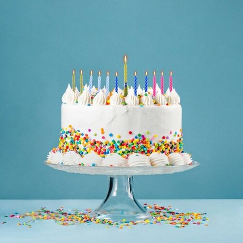 Свеча для торта набор 12 свечей 1 музыкальная 1шт 394₽