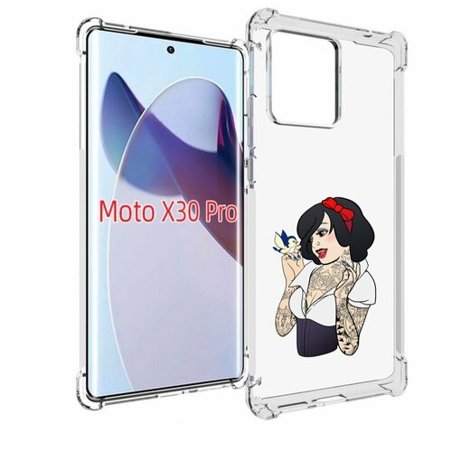 Чехол MyPads принцесса-тату женский для Motorola Moto X30 Pro задняя-панель-накладка-бампер