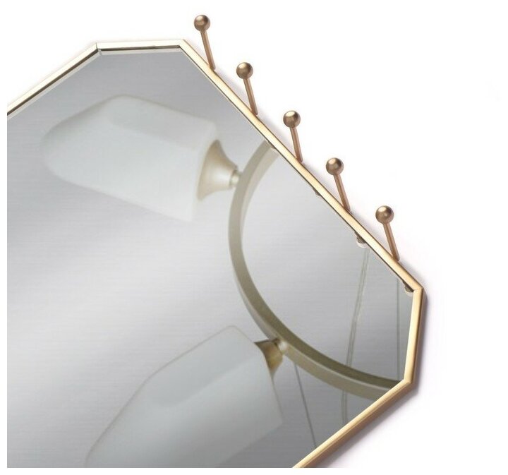 Queen fair Зеркало настенное «Геометрия», зеркальная поверхность 19,3 × 24,4 см, цвет золотистый
