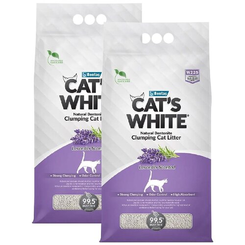 CAT STEP COMPACT WHITE LAVENDER наполнитель комкующийся для туалета кошек с ароматом лаванды (5 + 5 л) наполнитель для кошачьего туалета cat step compact white baby powder комкующийся минеральный 5л