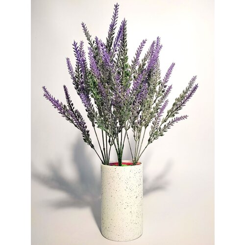 Искусственные цветы лаванда с напылением - 3 ветки / Декор для дома