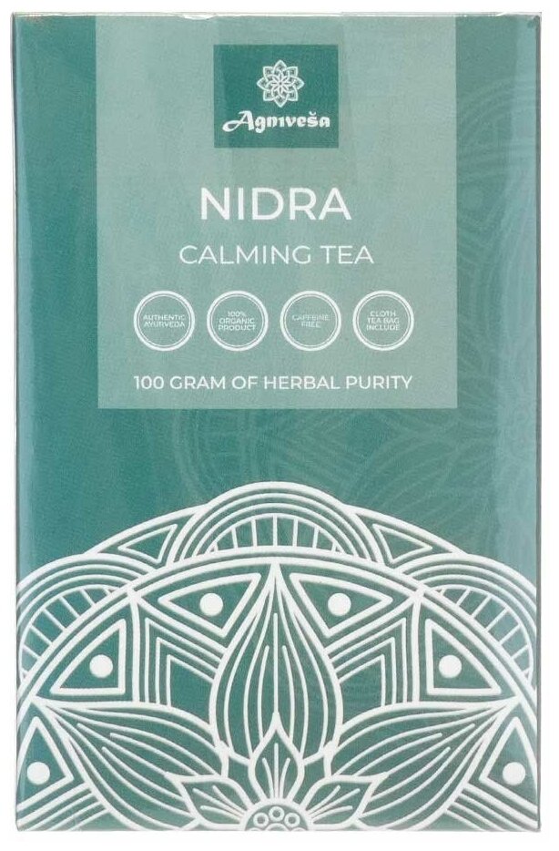 AGNIVESA Аюрведический успокаивающий чай Нидра | Nidra Calming Tea 100г - фотография № 1