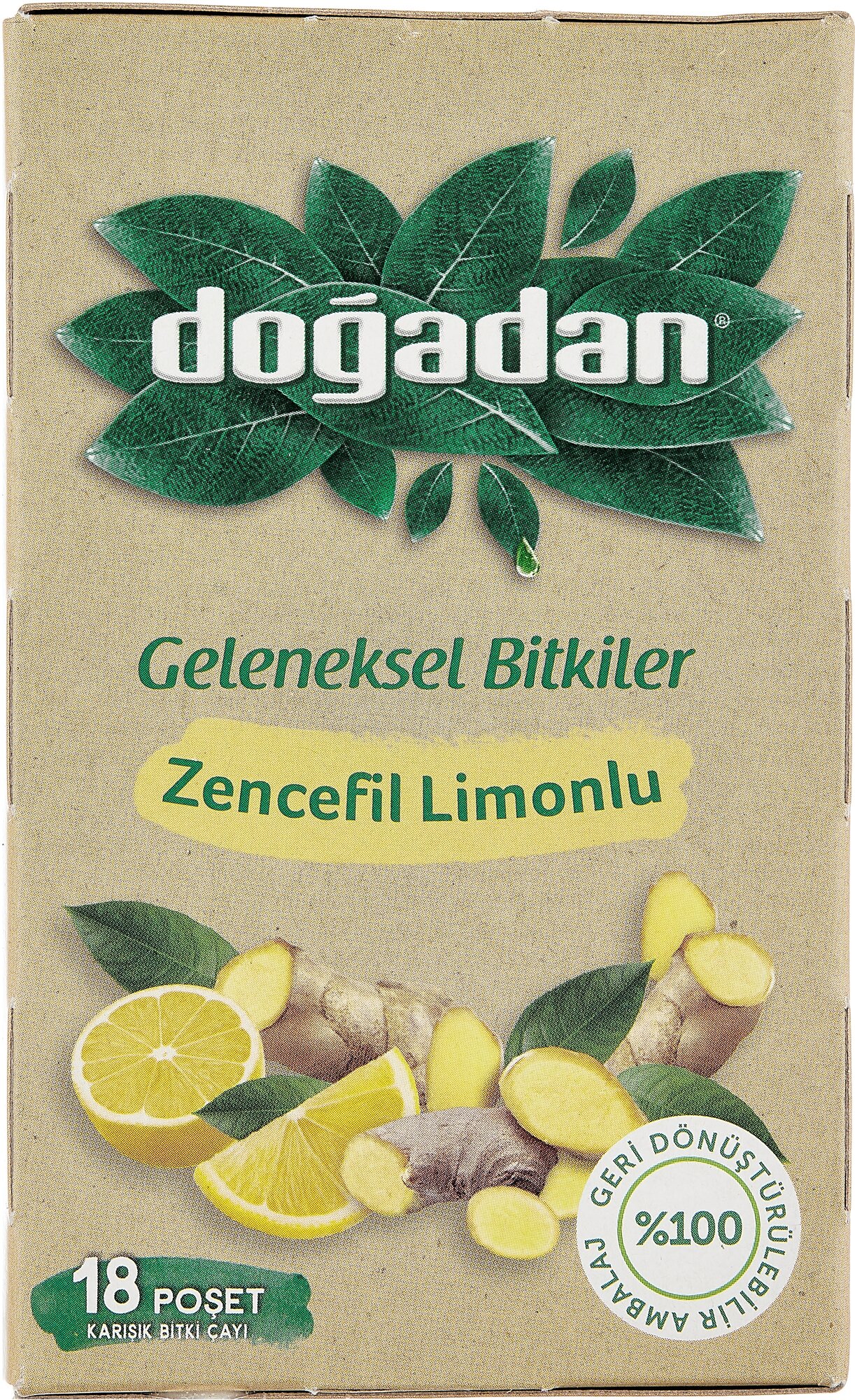 Имбирный чай с лимоном 18 пакетиков DOGADAN
