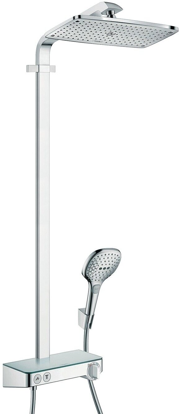 Душевая стойка Hansgrohe Raindance Select Showerpipe E300 2jet EcoSmart 9 л/мин с ShowerTablet Select 300 (хром) 27283000