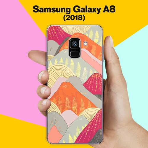 Силиконовый чехол на Samsung Galaxy A8 (2018) Узор 7 / для Самсунг Галакси А8 2018 противоударный силиконовый чехол happy moo year на samsung galaxy a8 2018 самсунг галакси а8 2018