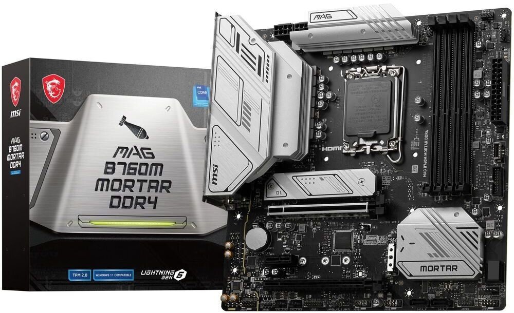 Материнская плата MSI MAG B760M MORTAR MAX WIFI DDR4, Soc-1700, Intel B760, mATX - фото №3