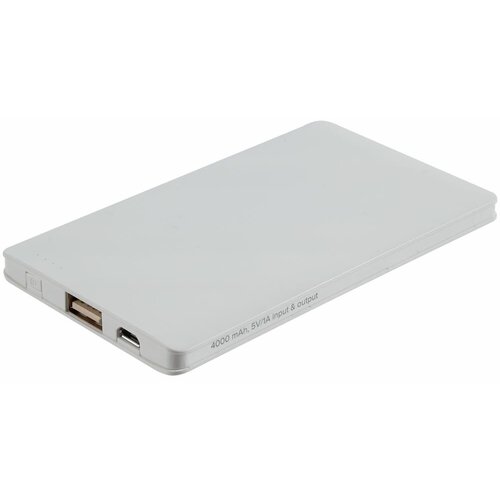 Внешний аккумулятор Easy Trick 4000 мАч белый 113х66х06 см упаковка 13х95х25 см пластик 205400₽