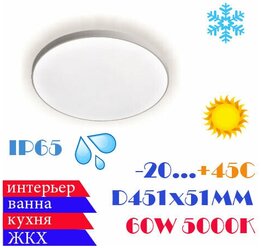 Светильник светодиодный потолочный LE LED BL IP65 60W 5000K LEEK белый