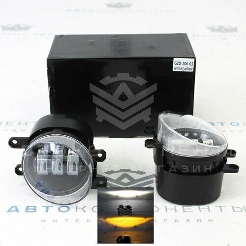 Двухрежимные белый/желтый ПТФ (противотуманные фары) для автомобилей TOYOTA Camry, Corolla, Highlander, RAV4, Prius, Yaris