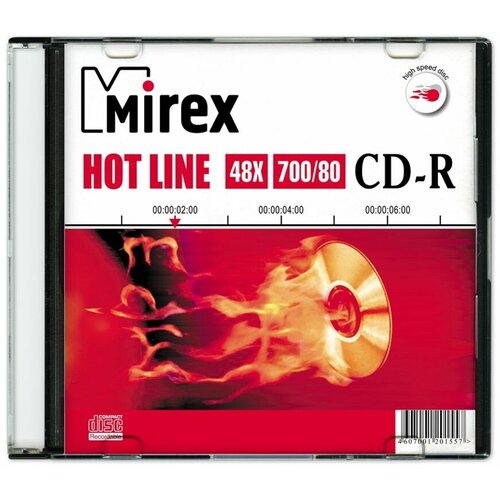 Диски CD-R Mirex HOTLINE 48X 700MB Slim case