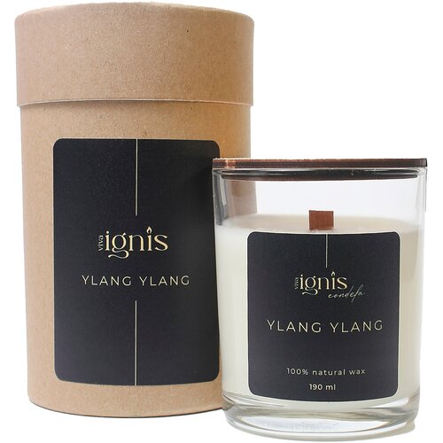 Свеча ароматическая/ Viva Ignis/Ylang ylang (стекло) 190мл