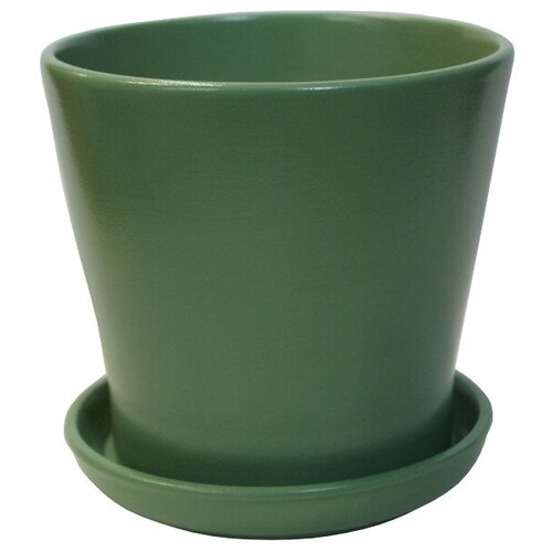 Горшок керамический с поддоном цилиндр 18л d17см нефрит 1597₽