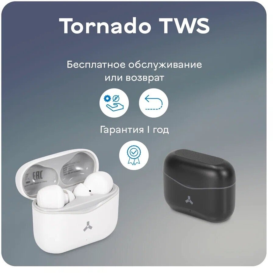 Беспроводные наушники Accesstyle Tornado TWS White