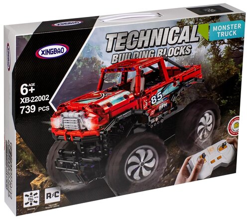 Конструктор XingBao Technical 22002 Красный Monster Truck RC, 739 дет.