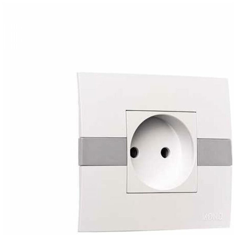 фото Механизм проходной TV розетки MONO ELECTRIC L/D, с экраном, серебро 500-002105-137