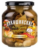 Грибное ассорти ЛУКАШИНСКИЕ маринованное в мягком маринаде 340 г