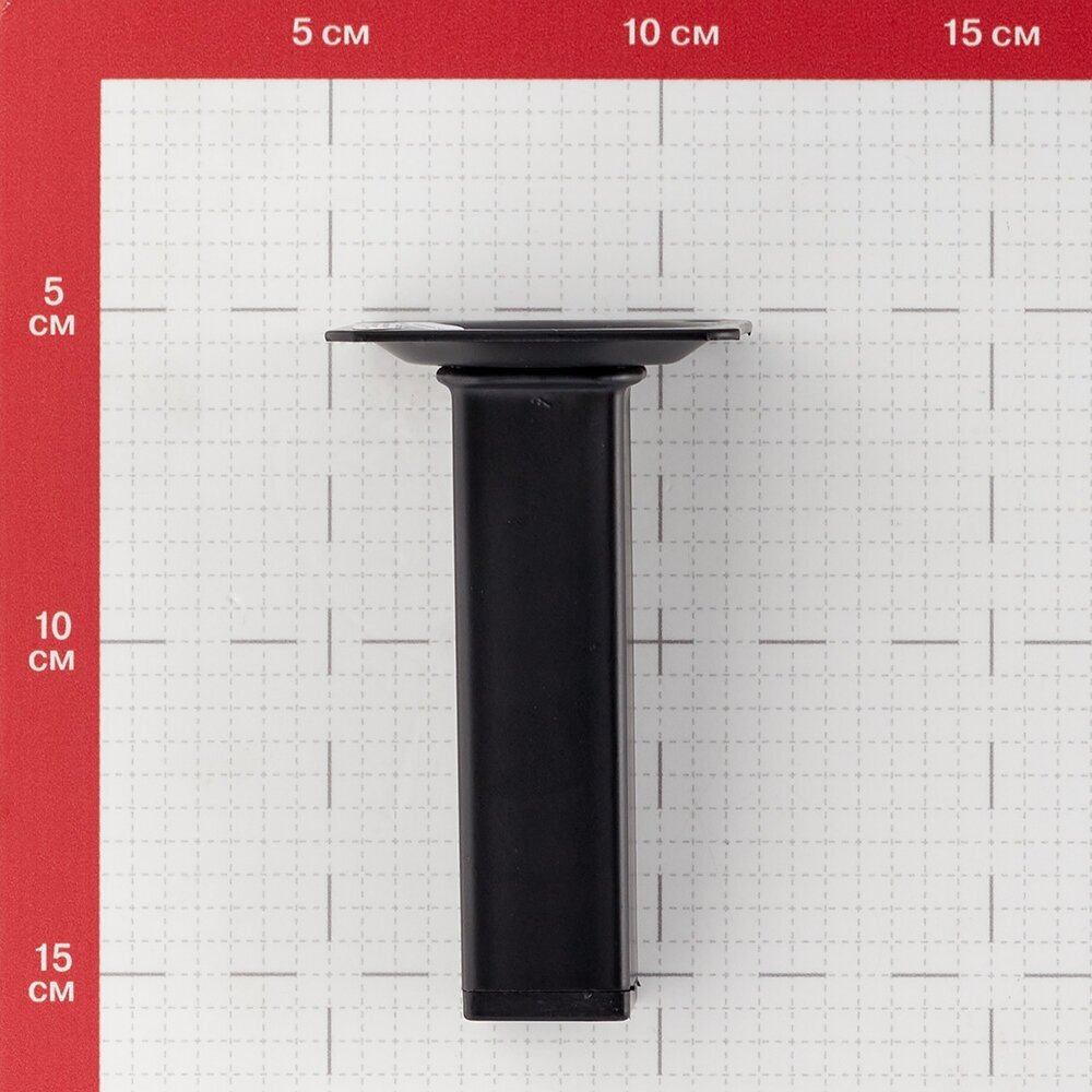 Ножка мебельная стальная 25х25х100 мм черная (1 шт.)