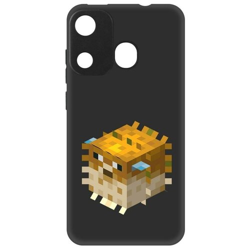 Чехол-накладка Krutoff Soft Case Minecraft-Иглобрюх для ITEL A27 черный чехол накладка krutoff soft case море для itel a27 черный