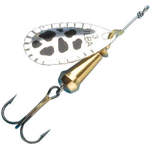 фото Блесна рыболовная вертушка для рыбалки на хищника / щуку / судака / окуня spark eco "silver/black" №1 (ilba), 3г нет бренда