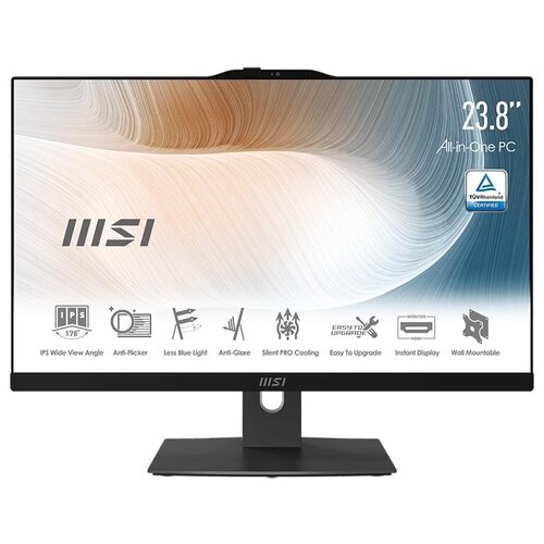 Моноблок MSI - Modern AM242P 12M 238 Intel Core i7 1260P 2100MHz SODIMM DDR4 16GB SSD 512GB Intel Iris Xe Graphics Wi-Fi Bluetooth Чёрный Windows 11 Pro 64 Monoblock 9S6-AE0711-206 9710000₽