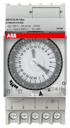 ABB AD1CO-R-15m Модульное реле времени суточное c резервом 2CSM208151R1000