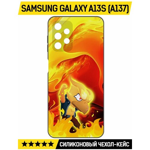 Чехол-накладка Krutoff Soft Case Brawl Stars - Ворон-Феникс для Samsung Galaxy A13s (A137) черный чехол накладка krutoff soft case brawl stars эль тигро для samsung galaxy a13s a137 черный