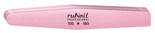 ruNail, Шлифовщик универсальный розовый, ромб, 100/180