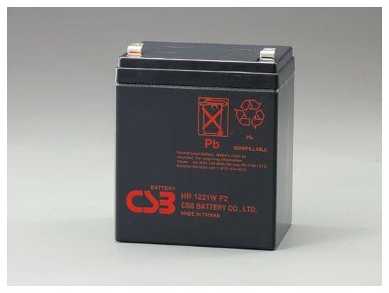 Аккумулятор для ИБП CSB HR-1221W 12V 5Ah клеммы F2